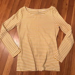 Banana Republic Women’s Yellow & White Blouse - M